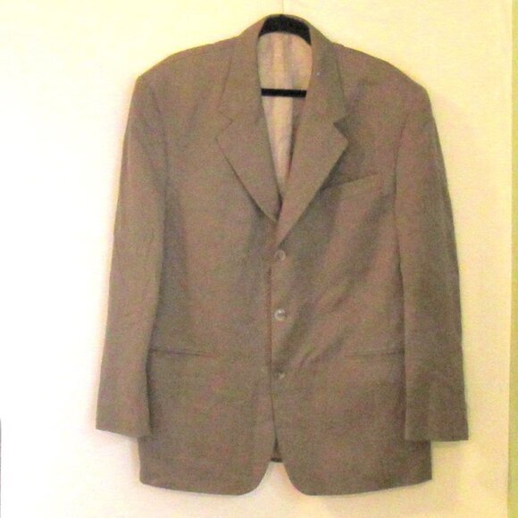 Gianni Valente Collezzione Tan Suit Jacket / Blazer, Size 44R, 100% Wool,  I425 - Picture 2 of 9